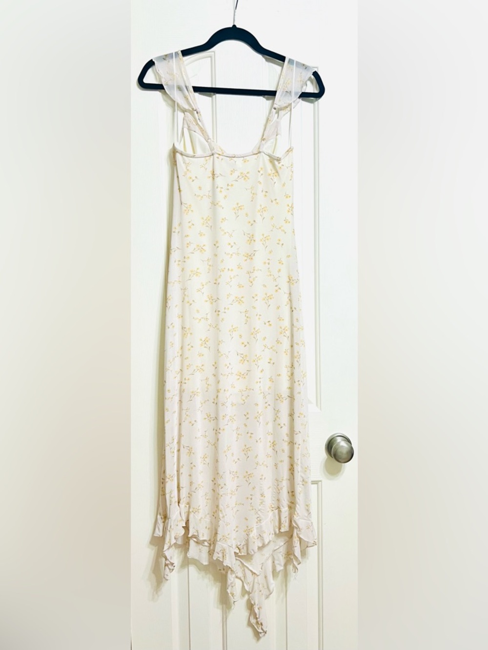 NEW Cream + Pale Yellow Floral Delicate Boho Dress - Picture 13 of 13